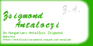 zsigmond antaloczi business card